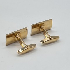 Vintage Swank Genuine Onyx Gold Tone Cufflinks Tie Clip Weber Heilbroner Box