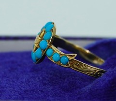 Victorian 15K Turquoise Ring