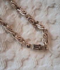 54″ Silvertone Vintage Chain West Germany Silver Alloy