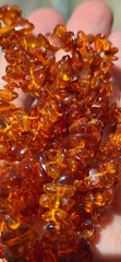 Natural Amber Beads Polished Nuggets Double Strand Necklace 23.3 Grams 36″ Long