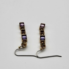 Lovely Liz Claiborne Gem tones dangle earrings pierced whimsical classic style