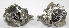 Vintage Sterling Orchid Screw Back Earrings Joseff of Hollywood See Description