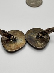 Vintage Sterling Silver Horse Head Cufflinks Repousse Equestrian Western Boho
