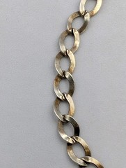 Vintage 925 Sterling Silver Curb Link Chain Bracelet 7.5″ Charm Starter – 3.2g