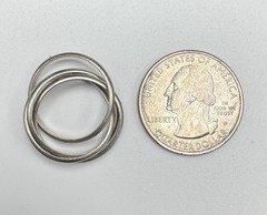 Vintage Sterling NF 925 Intertwined Multi-Band 3mm Spinner Sz 6.5 Ring 4.2g