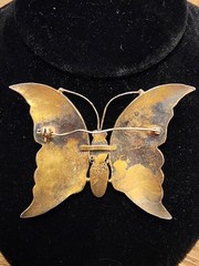 1992 MMA Cleo Butterfly Brooch Enamel Figural Pin Marked MMA Cleo