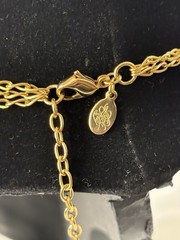 Vintage KIRKS FOLLY Charm Holder Necklace with Celestial Cherub Charm,FJT