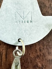 Thomas Mann Design Artisan Signed Techno-Romantic Dangle Earrings Vintage 1980’s