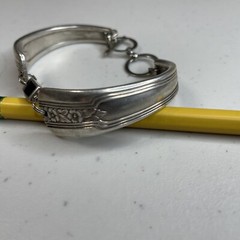 Estate Oneida Silversmith Spoon Bracelet Unique Homemade Silverplate Jewelry
