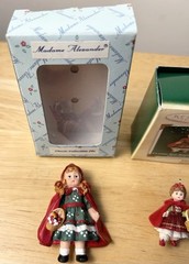 Lot Of 4 Madame Alexander Pins And Ornament Little Red Riding Hood Christmas