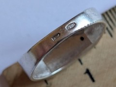 Vintage men’s signet ring sterling silver 925 Size 9.5 Wt 3.6g Geometric Modern