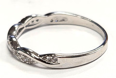 CASTILLNA Half Eternity Twist 925 Sterling Silver & CZ Engagement Ring Size 9
