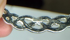 Vintage Signed Roman Necklace & Earrings – Silver Tone Diamond Look – Beautiful!