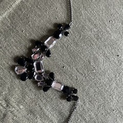 RHINESTONE & Black Rhinestone Necklace