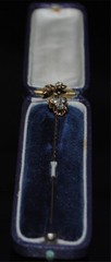 Antique 9ct Gold Old Cut Diamond Stick Pin 0.35 Carat