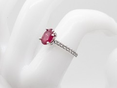 NEW Designer $7000 2.63ct CERTIFIED Natural RUBY VS Diamond 18k White Gold Ring
