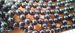 Vintage Necklace Beaded Black Tie