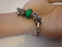 Michael Anthony MA Sterling Slide Charm Bracelet 5 Italy 925 MA Charms 7.5″