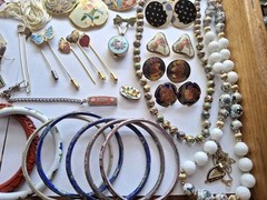 Vintage Cloisonne Jewelry 44 Mixed Jewelry Earrings Necklaces Braclets & More
