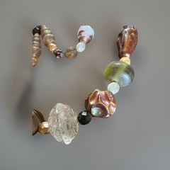 Vintage Teresa Goodall Lucite Statement Necklace Artisan OOAK Beads 26 In