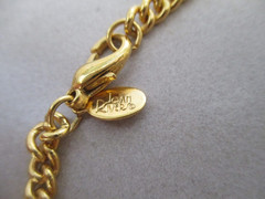 JOAN RIVERS Enamel Imperial Double Head Eagle Necklace Signed 28 in. Vintage