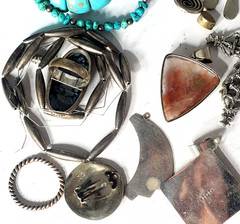 Vtg Silver Plated Alpaca Mixed Metals SOUTHWEST Jewlery Lot Collection 20 Pcs