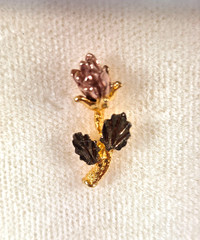 Stamper Vintage 10K Black Hills Gold Rose Tie Tack/Pin – NIB (CP110)