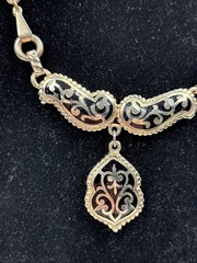 Vintage Barclay Necklace, Brooch & Earrings Set RARE Art Deco Design
