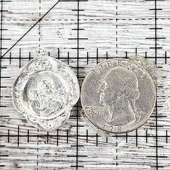 VINTAGE ST JOSEPH RELIGIOUS STERLING SILVER 925 MEDAL PENDANT PRAY LOVE RETRO