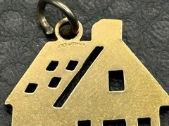 Vintage JMS 12K Yellow Gold Filled House Charm Or Pendant