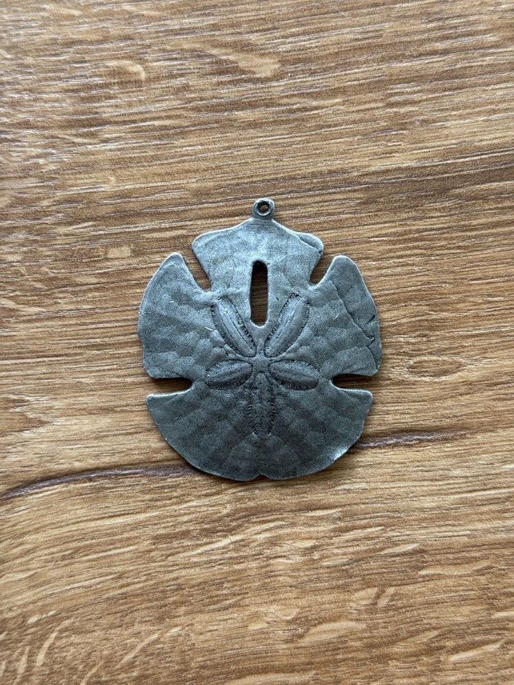 Vintage Metzke Pewter Sand Dollar Pendant ONLY Very Good Condition