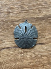 Vintage Metzke Pewter Sand Dollar Pendant ONLY Very Good Condition
