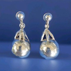 Original Vintage 925 Sterling Silver Dangle Drop Earrings Jewelry Gift Women