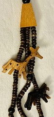 Vintage Estate Multi-Strand Safari Animals Tribal African Necklace Multi Tone