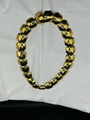 1980’s Chic Runway Statement Gold Tone 6pc Necklace Lot Green rhinestone Chunky