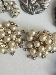 Vintage Jewelry Lot Deco Nouveau Brooch Necklace Earrings 1920-1960’s