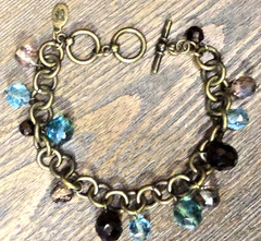 5pc Cookie Lee Jewelry Lot Necklace Bracelet Torsade Beaded Rhinestone Medallion