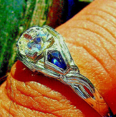 Original EARTH MINED DIAMOND Deco Engagement Ring Solid 18K WHITE GOLD Solitare
