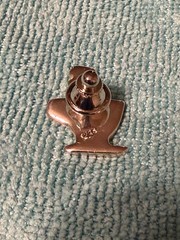 Vintage Steaming Sterling Silver Coffee Cup Pin Mid Century Modernist Design