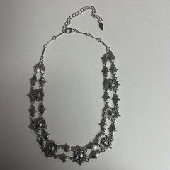 Vintage VCLM Hand Crafted Adjustable Choker Necklace Double Chained