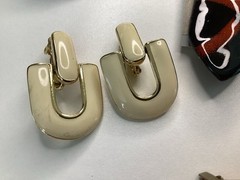 Vintage Large 1980s 1990s Statement Bold Heavy Earrings Clip-on Lot Bakelite