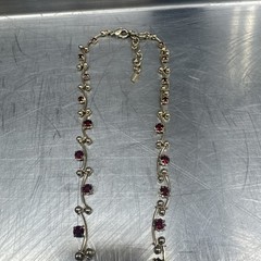 Vintage Monet necklace With Red Stones. Complement Any Evening Gown!