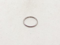 Antique 1964 Tiffany & Co 2mm Platinum Wedding Band Ring SIGNED 3g