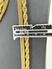 52″ Monet Opera Length Triple Strand Rope Chain Gold Tone Necklace