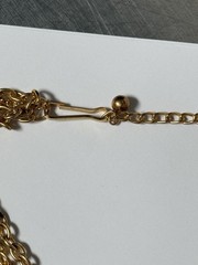 Vintage 1980s Chunky Celestial Sun Pendant Necklace Costume Gold Toned Unmarked
