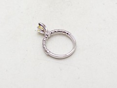 $12K VERRAGIO GIA CERT VS1 Pear FANCY INTENSE YELLOW Diamond 14k White Gold Ring