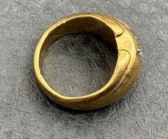 Vintage Celestial 18K HGE Yellow Gold Plated Vargas Sun Starburst Star Ring Sz 5