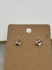Vintage Sterling Stud Post Round Earrings About 6mm Backs 925 Also