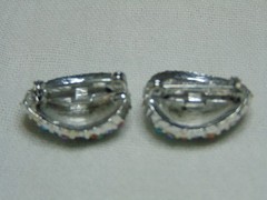 vtg set of faux Turquoise beads pinkish ab crystals silver plated scatter pins