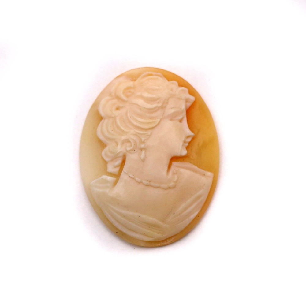 Vintage Carved Loose Shell Woman Right Facing Cameo 29 x 23 mm